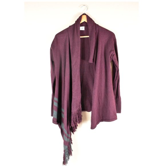 Cabi #3002 Port Fringe Wrap Sweater | Size Small - Picture 3 of 7